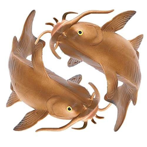 Kisangel 2Stücke Imitierte Wels Fische Für Kognitives Lernspielzeug Realistische Dekoration Für Partys Und Sicher Für Kleinkinder von Kisangel