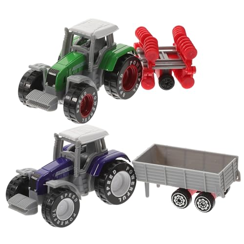 Kisangel 2Stücke Lifelike Kunststoff LKW Modell mit Inertialer Gleitfunktion Kleinkinder und Spielzeugliebhaber für Kreative Rollenspiele von Kisangel