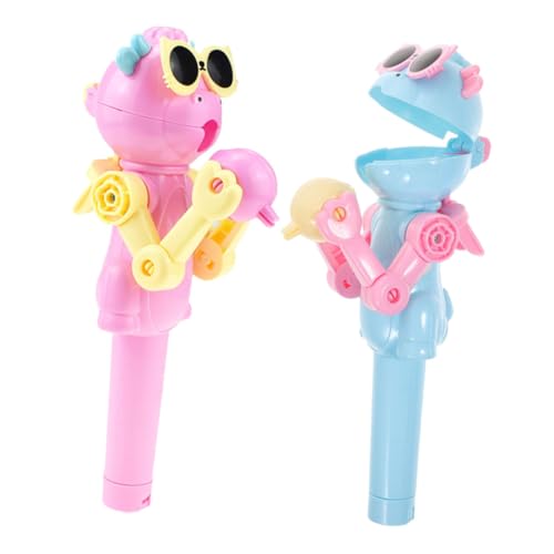 Kisangel 2Stücke Lutscherhalter Dinosaurier Roboter Tragbarer Lollipop Shooter Für Kreative Geburtstagsgeschenke Für Erwachsene von Kisangel