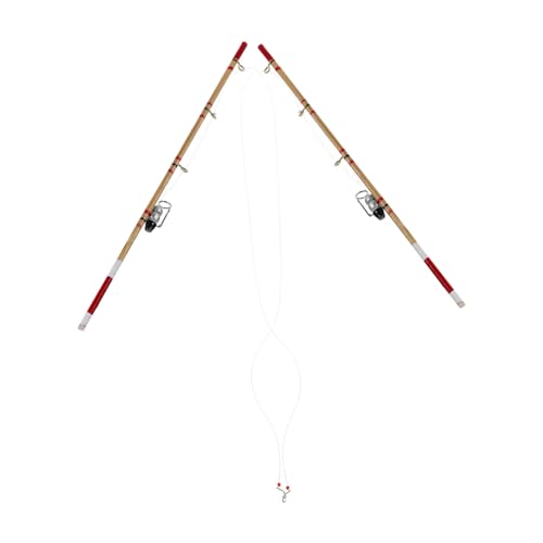 Kisangel 2Stücke Mini Angelrute Modellset Dekorative Angelruten Für Puppenhäuser Und Szenen Robustes Material Vielseitige Mini Hausversorgung von Kisangel