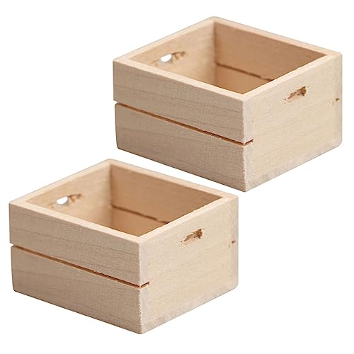 Kisangel 2Stücke Mini Holzkörbe Für Puppenhaus Und Gemüsekorb Dekoration Für Mikro Landschaften Für Kreatives Basteln Und Deko Im Mini Format von Kisangel