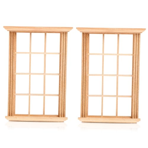 Kisangel 2Stücke Miniaturfensterrahmen Modell Für Puppenhaus Maßstab Holzfensterrahmen Dekoration Für DIY Puppenhaus Zubehör Mini Fensterrahmen Figur Kisangel 2Stücke Miniaturfensterrahmen Modell Für Puppenhaus Maßstab Holzfensterrahmen Dekoration Für DIY Puppenhaus Zubehör Mini Fensterrahmen Figur von Kisangel