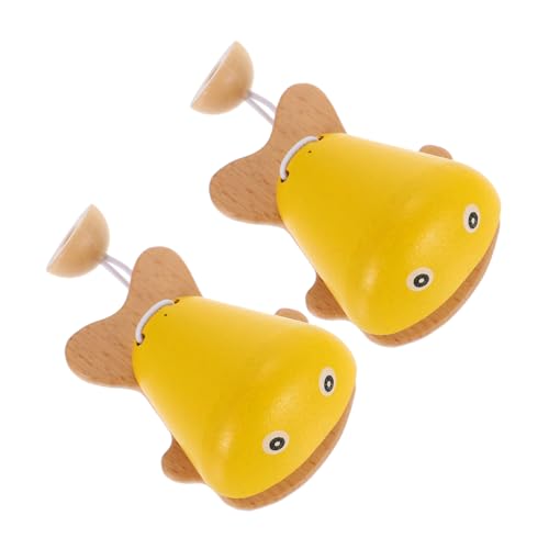 Kisangel 2Stücke Musikspielzeug Für Teiliges Aus Tragenresistente Castanets Fördert Auditive Wahrnehmung Und Motorische Fähigkeiten Sicheres Langlebiges Material von Kisangel