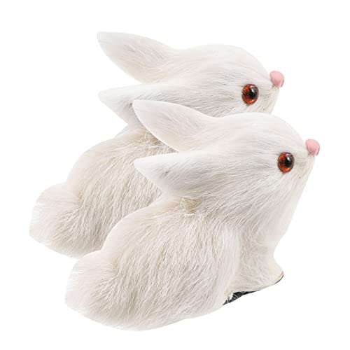 Kisangel 2Stücke Realistische Plüschkaninchen Dekofigur Falsches Pelziges Kaninchen Für Heimdekoration Lebendig Gestaltete Tierfiguren Für Allergiker Kisangel 2Stücke Realistische Plüschkaninchen Dekofigur Falsches Pelziges Kaninchen Für Heimdekoration Lebendig Gestaltete Tierfiguren Für Allergiker von Kisangel