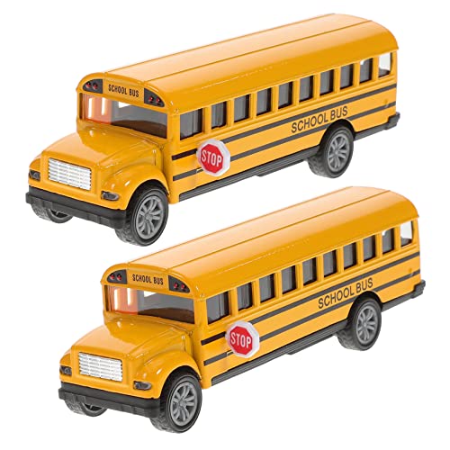 Kisangel 2Stücke Rückzieher Schulbus Spielzeugfahrzeuge aus Metall für Kleines Busspielzeug Sicher und Langlebig für Kleinkinder mit Realistischem Design Kisangel 2Stücke Rückzieher Schulbus Spielzeugfahrzeuge aus Metall für Kleines Busspielzeug Sicher und Langlebig für Kleinkinder mit Realistischem Design von Kisangel