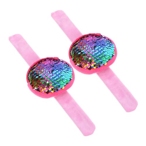 Kisangel 2Stücke Slap Armband mit Pailletten und Praktischem Münzbeutel Niedliche Partyarmbänder Leicht und Angenehm für Feiern und Spielspaß von Kisangel