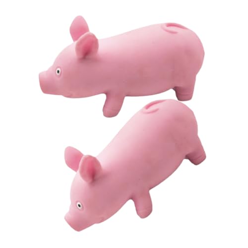 Kisangel 2Stücke Squeeze Schwein Stressabbau Figur für Erwachsene und Weiches Druckspielzeug aus Langlebigem Material für Büro und Zuhause Cartoon Design für Entspannende von Kisangel
