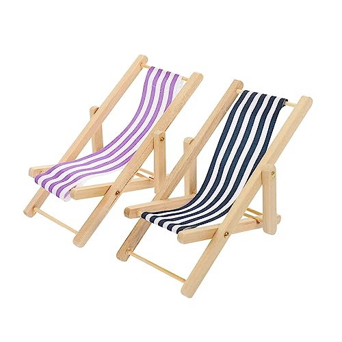 Kisangel 2Stücke Strandstuhl Für Puppenhaus Deko Faltbare Mini Liegestühle Für Kreative Spielwelten Und Kinderzimmergestaltung von Kisangel