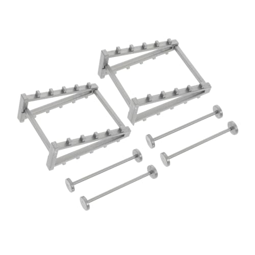 Kisangel 2pcs 1/20 Miniatursportgerätemodelle Modelle Doll House Fitness Ausrüstung Miniatur Fitness Ausrüstung Langhantelstand Modelle von Kisangel