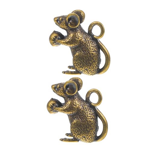 Kisangel 2pcs Messing Mouse Charms Ratten Anhänger Für Schlüsselbund - - Desktop Orament Kisangel 2pcs Messing Mouse Charms Ratten Anhänger Für Schlüsselbund - - Desktop Orament von Kisangel