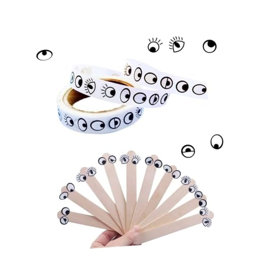 Kisangel 3 Rollen Selbstklebende Augen Nasen Mund Aufkleber für DIY Kreativität mit Monochromen und Farbdesigns Langlebige Papieraufkleber für Scrapbooking und Partys von Kisangel
