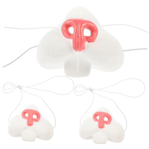 Kisangel 3 STÜCKE Teiliges Abnehmbare Kaninchnase Cosplay Zubehör für Karneval Halloween Kostümparty Realistische Kaninchen Nase Bastel und Verkleidungsprop für Ostern und Maskerade von Kisangel