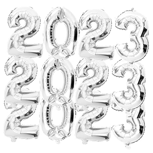 Kisangel 3 Sätze Folienballons für Neujahrsfeiern Zahlenballons Silber Partydekoration für Erwachsene Leicht und Selbstschließend Kisangel 3 Sätze Folienballons für Neujahrsfeiern Zahlenballons Silber Partydekoration für Erwachsene Leicht und Selbstschließend von Kisangel