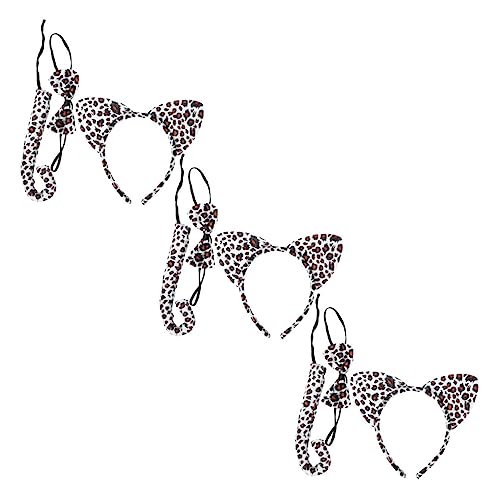 Kisangel 3 Sätze Katzenohren Stirnband Set mit Fliege und Teiliges Kostümset für Halloween Cosplay und Themenpartys Unisex Design für Jungen und Mädchen von Kisangel