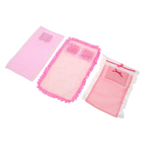 Kisangel 3 Sätze Maßstab Realistische Mini-bettlaken und Kissen Weiche Leichte Textilien Kompatibel mit Puppenhaus-schlafzimmermöbeln Warme Farbgestaltung Kisangel 3 Sätze Maßstab Realistische Mini-bettlaken und Kissen Weiche Leichte Textilien Kompatibel mit Puppenhaus-schlafzimmermöbeln Warme Farbgestaltung von Kisangel