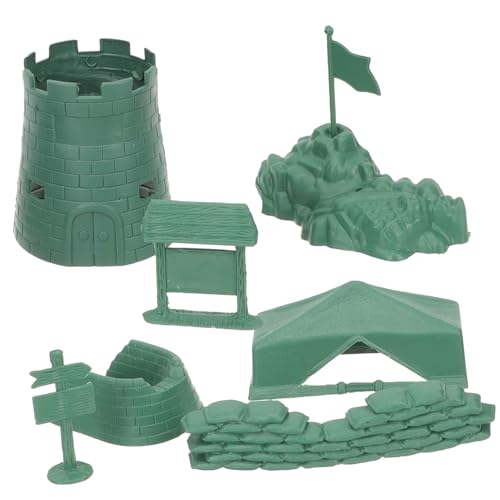 Kisangel 3 Sätze Militärmodellspielzeug Tarnung Bauen Gebäude von Armee Sandbox - Bausteine Konstruktionsspielzeug Armeefahrzeugspielzeug Sandkastenspielzeug Plastik Grün von Kisangel