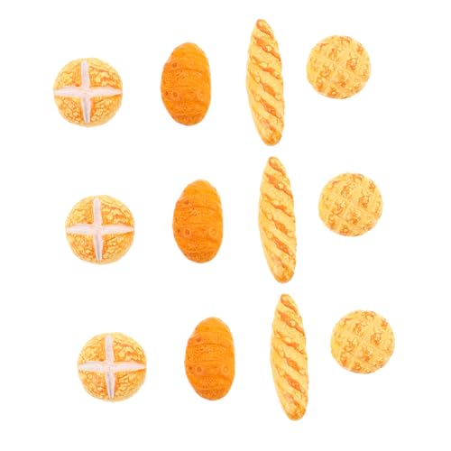 Kisangel 3 Sätze Miniatur Resin Brot Modelle Teiliges Set Brot Display Langlebige Miniatur Backwaren für Puppenhaus DIY Basteln Rollenspiel Detailreiche Küchen Dekoration von Kisangel