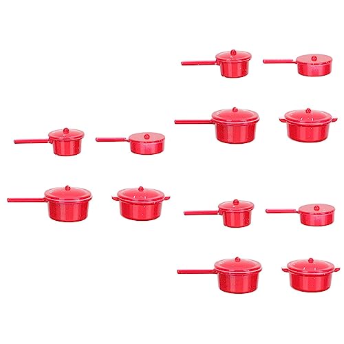 Kisangel 12stücke Miniatur Töpfe Teiliges Dekoratives Kochgeschirr Für Puppenhäuser Farbenfrohe Mini-küchenaccessoires Für Kreative -projekte von Kisangel