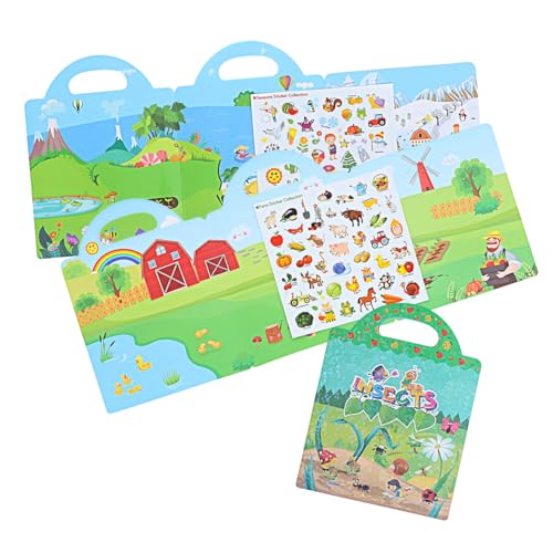 Kisangel 3 Sätze Stickerbuch für fensteraufkleber fenstersticker Aufkleber für Kleinkindspielzeug wiederverwendbares Stickerbuch Kinderzimmeraufkleber-Boom Kisangel 3 Sätze Stickerbuch für fensteraufkleber fenstersticker Aufkleber für Kleinkindspielzeug wiederverwendbares Stickerbuch Kinderzimmeraufkleber-Boom von Kisangel
