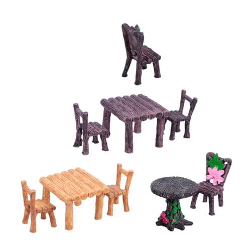 Kisangel 3 Sätze Teiliges Miniatur möbelset aus Resin mit Tisch und Stühlen Vielseitig Kombinierbar für Puppenhaus Feengarten und Mikro Landschaft Kompakt und Detailreich Elegantes Design Kisangel 3 Sätze Teiliges Miniatur möbelset aus Resin mit Tisch und Stühlen Vielseitig Kombinierbar für Puppenhaus Feengarten und Mikro Landschaft Kompakt und Detailreich Elegantes Design von Kisangel