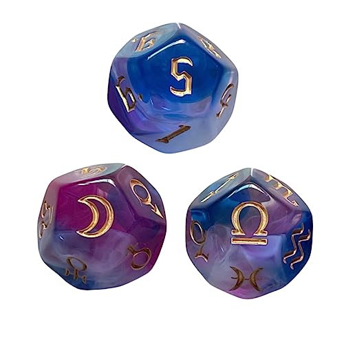 Kisangel 3 Stück Astrologie Würfel polyedrische Würfel mehrseitige Würfel polyedrische Zahlenwürfel Acryl Kisangel 3 Stück Astrologie Würfel polyedrische Würfel mehrseitige Würfel polyedrische Zahlenwürfel Acryl von Kisangel