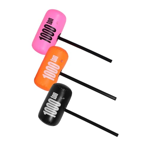 Kisangel 3 Stück Aufblasbarer Großer Hammer für Sicher und Outdoor Party Cosplay Requisiten Geburtstag für Mädchen Jungen von Kisangel