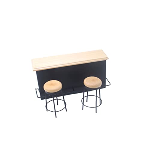 Kisangel 3 Stück Baretisch und Stuhlmodell Holzverzierung Minibar-Schreibtisch Minibar-Theke Miniatur-Bar-Zubehör Kleiner Holzstuhl Kisangel 3 Stück Baretisch und Stuhlmodell Holzverzierung Minibar-Schreibtisch Minibar-Theke Miniatur-Bar-Zubehör Kleiner Holzstuhl von Kisangel