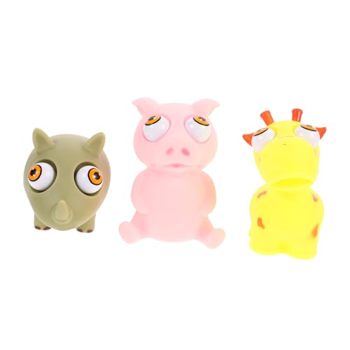 Kisangel 3 Stück Entpacken und kneifen Quetschspielzeuge Entlüftungsspielzeug für Erwachsene Entspannungsdruckspielzeug Cartoon- Stressabbauendes PVC-Material von Kisangel