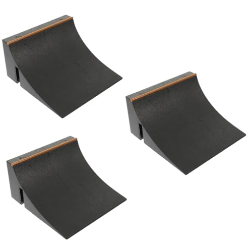 Kisangel 3 Stück Finger Skateboard Rampe Mini Skatepark Zubehör für Skateboarding Hindernis Kreatives Trainingsspielzeug für Finger Skateboard Fans von Kisangel