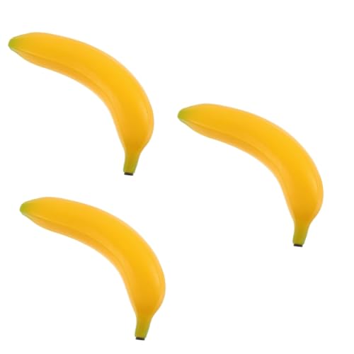 Kisangel 3 Stück Fruchtmaraca Bananen Shaker für Lerninstrument Rhythmus und Selbstvertrauen für Kindergarten und Zuhause aus Hochwertigem Ansprechendes Design von Kisangel
