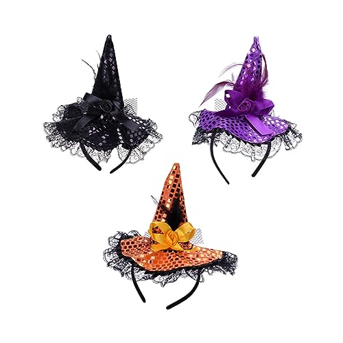 Kisangel 3 Stück Halloween Haarreifen mit Hexenhut für Wiederverwendbare Haarschmuck Accessoires Schwarz und Orange für Kostümpartys und Halloween Feste Kisangel 3 Stück Halloween Haarreifen mit Hexenhut für Wiederverwendbare Haarschmuck Accessoires Schwarz und Orange für Kostümpartys und Halloween Feste von Kisangel