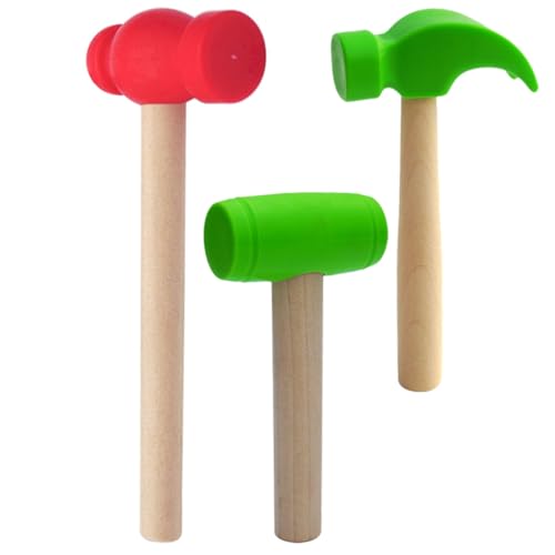 Kisangel 3 Stück Holzspielzeug Hammer aus Robustem Holz mit Glattem Griff Leichte Simulation Werkzeug für Jungen und Mädchen Pädagogisch und Handlich Kisangel 3 Stück Holzspielzeug Hammer aus Robustem Holz mit Glattem Griff Leichte Simulation Werkzeug für Jungen und Mädchen Pädagogisch und Handlich von Kisangel