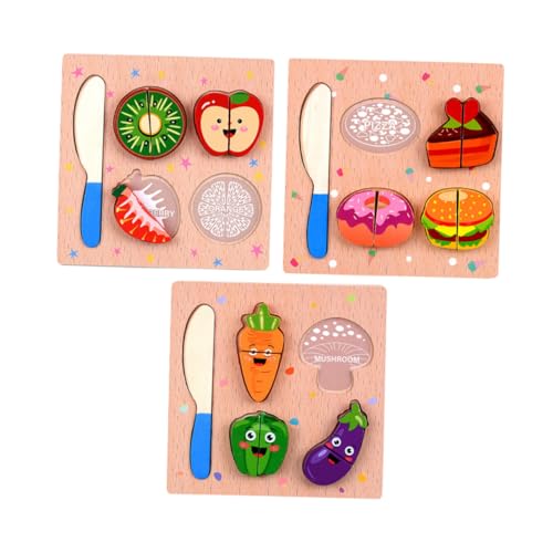 Kisangel 3 Stück Holzspielzeug Teiliges Schneide für Pädagogisches Holzpuzzle Gemüse Kuchen Kreativität und Motorischen Fähigkeiten für Kleinkinder Kisangel 3 Stück Holzspielzeug Teiliges Schneide für Pädagogisches Holzpuzzle Gemüse Kuchen Kreativität und Motorischen Fähigkeiten für Kleinkinder von Kisangel