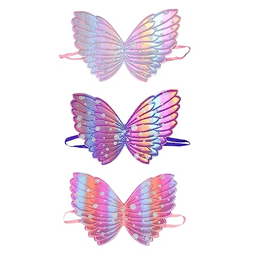 Kisangel 3 Stück Kinderkostüm Teiliges Set Bunte Schmetterlingsflügel für Mädchen Leichte Weiche Flügel mit Glitzerndem Design für Geburtstagsfeiern Bühnenauftritte Karneval und Halloween Kisangel 3 Stück Kinderkostüm Teiliges Set Bunte Schmetterlingsflügel für Mädchen Leichte Weiche Flügel mit Glitzerndem Design für Geburtstagsfeiern Bühnenauftritte Karneval und Halloween von Kisangel