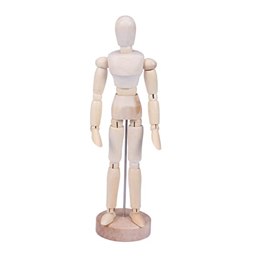 Kisangel 3 Stück Marionetten-Ornamente Miniatur Handwerk Handgelenk Modell Heimdekoration Figur Familienpuppen aus Holz selbst bemalte Puppen bemaltes Hölzern von Kisangel