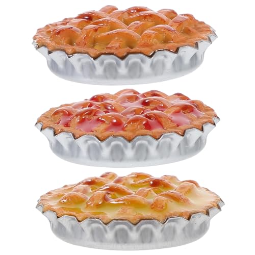 Kisangel 3 Stück Mikronahrung Mini-Essen Spielzeugnahrung Puppe Winzig DIY Kuchendekorationen Mini- -Rollenspiel Mini-hauskuchen-Dekorationen Mini- -küchenzubehör Mini-hausmodell Harz von Kisangel
