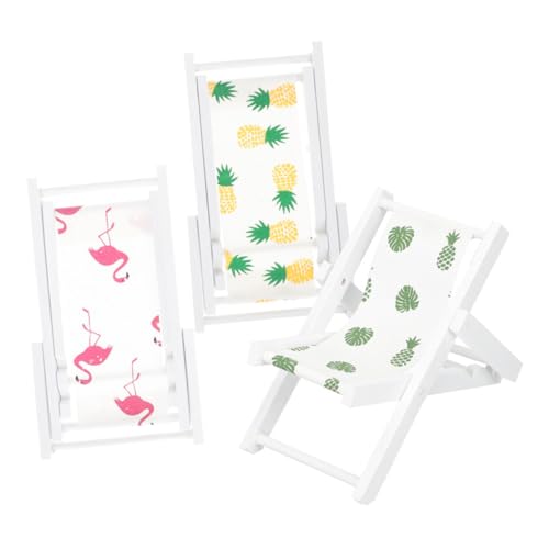 Kisangel 3 Stück Mini Strandspielzeug Strandstuhl Strandzubehör Nautische Miniaturen Strand Mini Dekoration Mini Strandlandschaft Mini Möbel Zum Basteln Miniatur Stühle Mini von Kisangel