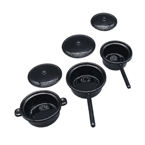 Kisangel 3 Stück Miniatur Kochtöpfe und Pfannen aus Metall für Rollenspiele Dekoration für Miniaturküchen und Puppenhäuser Kisangel 3 Stück Miniatur Kochtöpfe und Pfannen aus Metall für Rollenspiele Dekoration für Miniaturküchen und Puppenhäuser von Kisangel