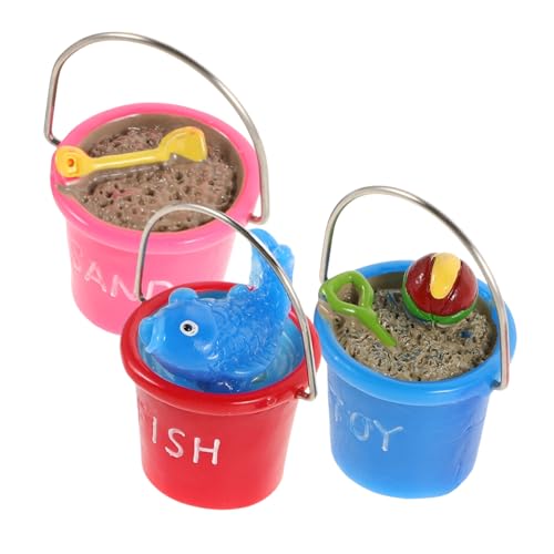 Kisangel 3 Stück Miniatur Strandeimer Teilig aus Resin Realistische Mikro Landschafts Deko für Puppenhaus Wetterfest Farbige Stranddeko für Garten und DIY Meeresszene Kisangel 3 Stück Miniatur Strandeimer Teilig aus Resin Realistische Mikro Landschafts Deko für Puppenhaus Wetterfest Farbige Stranddeko für Garten und DIY Meeresszene von Kisangel