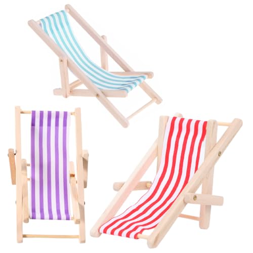 Kisangel 3 Stück Miniatur Strandstuhl Holz Liegestuhl Deko für Puppenhaus Realistische Strandmöbel Rot und Blau für Miniaturen und Gartenlandschaften Kisangel 3 Stück Miniatur Strandstuhl Holz Liegestuhl Deko für Puppenhaus Realistische Strandmöbel Rot und Blau für Miniaturen und Gartenlandschaften von Kisangel