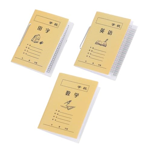 Kisangel Mini-übungsbuch 3 Stück Mini-übungsbücher Für Puppenhaus Jungen Und Mädchen Spielzeug Kisangel Mini-übungsbuch 3 Stück Mini-übungsbücher Für Puppenhaus Jungen Und Mädchen Spielzeug von Kisangel