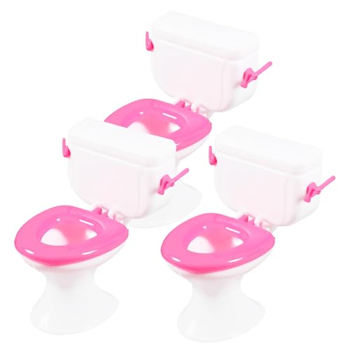 Kisangel 3 Stück Puppenhaus-Toilette für kinderspielzeug Children Toys Möbel Mini-Toilettenspielzeug Miniatur-Puppenhauszubehör Puppenhaus-Badezimmer- Plastik Rosa Kisangel 3 Stück Puppenhaus-Toilette für kinderspielzeug Children Toys Möbel Mini-Toilettenspielzeug Miniatur-Puppenhauszubehör Puppenhaus-Badezimmer- Plastik Rosa von Kisangel