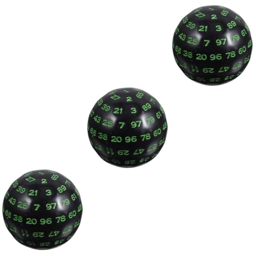 Kisangel 3 Stück Seitiger Polyedrischer Spielwürfel Acryl Würfel für Partyspiele Rollenspiele Familienfeiern Leicht Glatt Wiederverwendbar für Tischspiele Bars und Freizeitaktivitäten von Kisangel