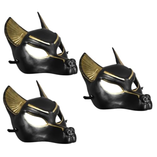 Kisangel 3 Stück Teiliges Ägyptisches Anubis Masken Detailreiche Cosplay Halloween Kostümmaske für Erwachsene Wiederverwendbar Realistisch Gestaltetes Party Maskenball Zubehör Kisangel 3 Stück Teiliges Ägyptisches Anubis Masken Detailreiche Cosplay Halloween Kostümmaske für Erwachsene Wiederverwendbar Realistisch Gestaltetes Party Maskenball Zubehör von Kisangel