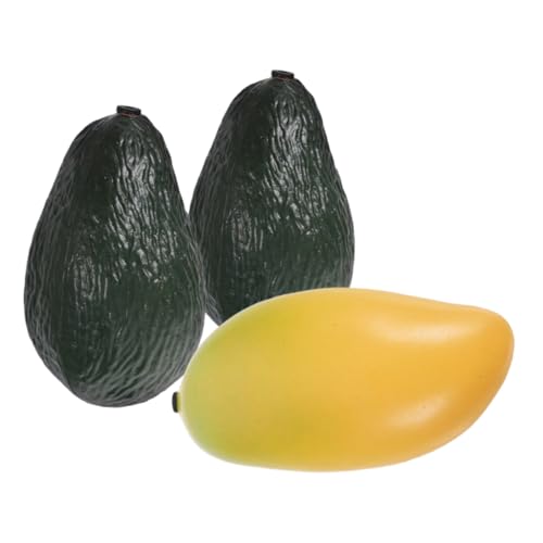Kisangel 3 Stück Teiliges Frucht Shaker aus Musikinstrument mit Avocado und Mango Design Fördert Hand Augen Koordination Konzentration und Frühe Musikalische Bildung von Kisangel