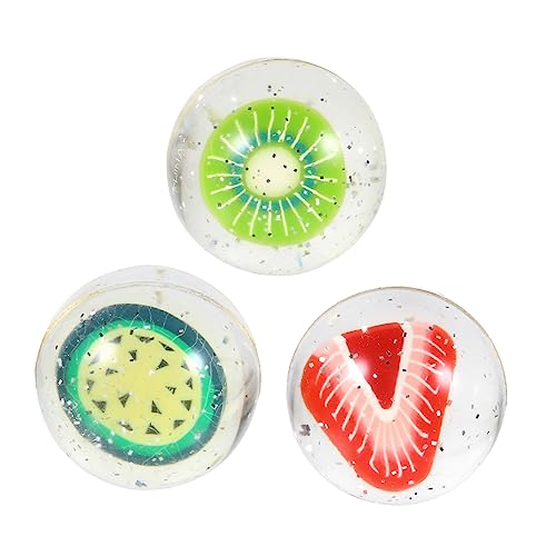 Kisangel 3 Stück Fruchtige Hüpfbälle für Kinder Gummiball Spielzeug Sicher und Geruchlos für Partys von Kisangel