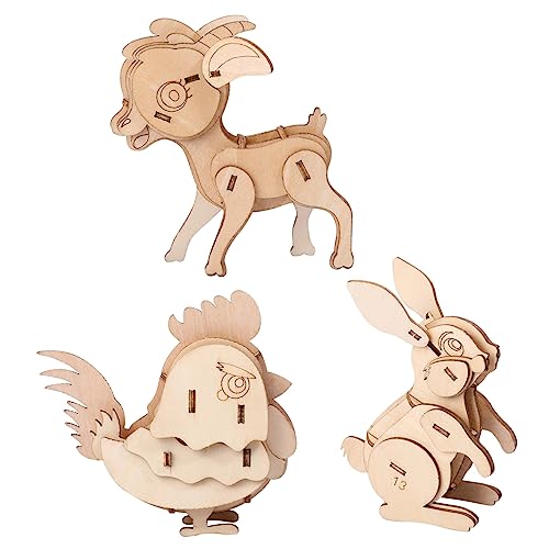 Kisangel 3 Stück Teiliges Holzpuzzle für Tier mit Huhn Kaninchen und Schaf Pädagogisches Kreativität und Denkfähigkeiten für Kleinkinder und Vorschulkinder Kisangel 3 Stück Teiliges Holzpuzzle für Tier mit Huhn Kaninchen und Schaf Pädagogisches Kreativität und Denkfähigkeiten für Kleinkinder und Vorschulkinder von Kisangel