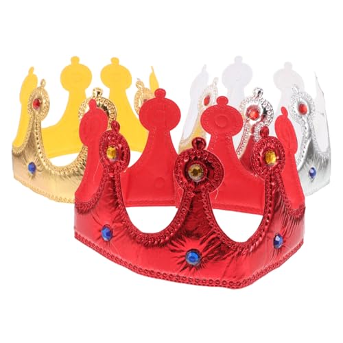 Kisangel 3 Stück Teiliges Kinderkostüm Königskronen Weichem mit Juwelenbesatz Vielseitige Geburtstags Fotoshooting-requisiten für Jungen für Rollenspiele und Karneval von Kisangel