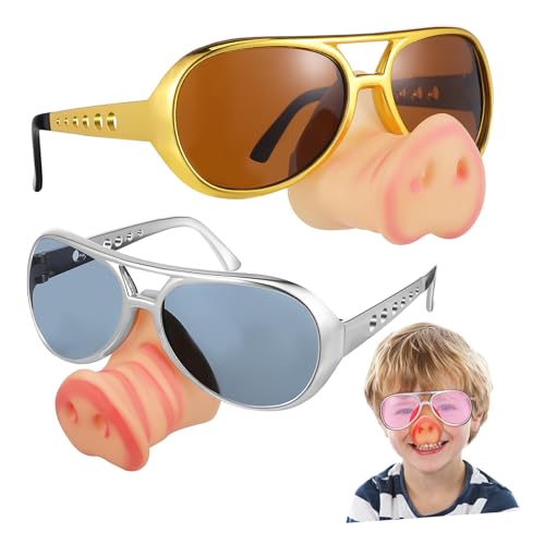 Kisangel 3 Stück Teiliges Lustige Schweinenasen Brillen Gold Silber und Witzige Partybrillen für Halloween Geburtstagsfeiern und Kostüm Events Originelle Verkleidungsaccessoires für Kisangel 3 Stück Teiliges Lustige Schweinenasen Brillen Gold Silber und Witzige Partybrillen für Halloween Geburtstagsfeiern und Kostüm Events Originelle Verkleidungsaccessoires für von Kisangel