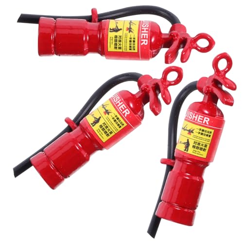 Kisangel 3 Stück Teiliges Mini Feuerlöscher Modell für Puppenhaus Dekoration Metall Anhänger für Realistische Szenen Zubehör für DIY Projekte und Miniatur Landschaften von Kisangel